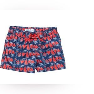 Jr. Swim Boy’s Sail Swim Trunks in Patriotic Print| size: 7